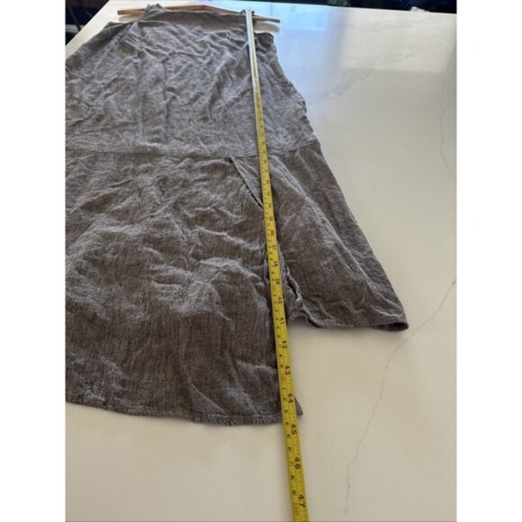 Pure Jill Midi Dress Linen Blend Tank Minimalist Lagenlook Neutral - Picture 12 of 12